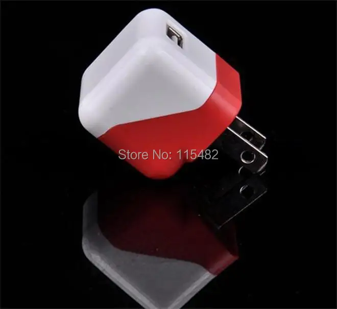 Двойной Порты 2 USB США Plug стены Зарядное устройство складной двойной Цвет 5 В 2A Универсальный AC Адаптеры питания для iPhone 5 5S 6 для Samsung S5