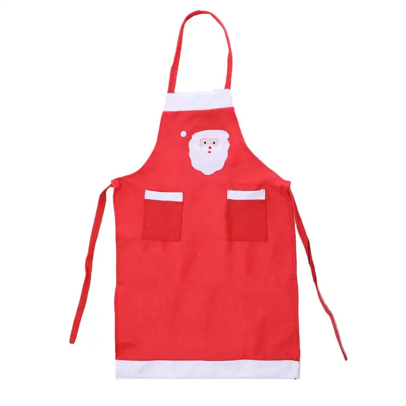 1pc Christmas Santa Claus Apron with Pockets Servers