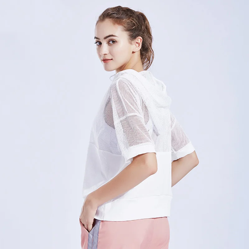 Women Mesh Yoga Shirt Quick Dry Sport Fitness Female Running Shirt Gym Clothes Tank Top Workout Exercises T-Shirt Sportswear Women Mesh Yoga Shirt Quick Dry Sport Fitness Female Running Shirt Gym Clothes Tank Top Workout Exercises T-Shirt Sportswear