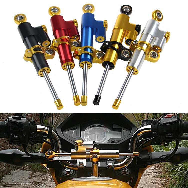 Motorcycle Steering Damper 5 Color CNC Stabilizer Linear Reversed