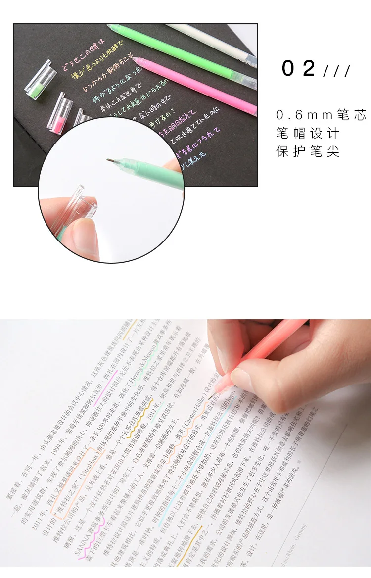 12 цветов гелевые ручки набор блестящая гелевая ручка для раскраски для взрослых журналов набросок рисунок нарисованные художественные маркеры