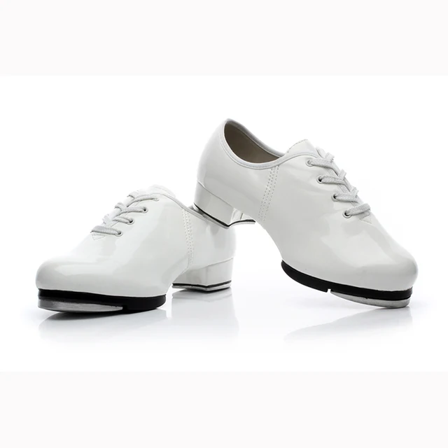 Men Boy's Tap Dance Shoes Patent Leather PU Kids Tap Shoes for Children
