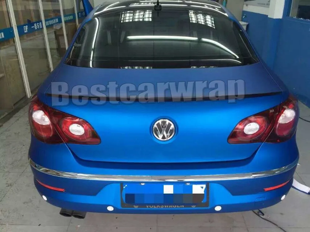 deep blue matte chrome metallic vehicle wrapping Film foil car graphics styling Tuning Vinyl sheets satin chrome Film APA  VIVID 3m (4)