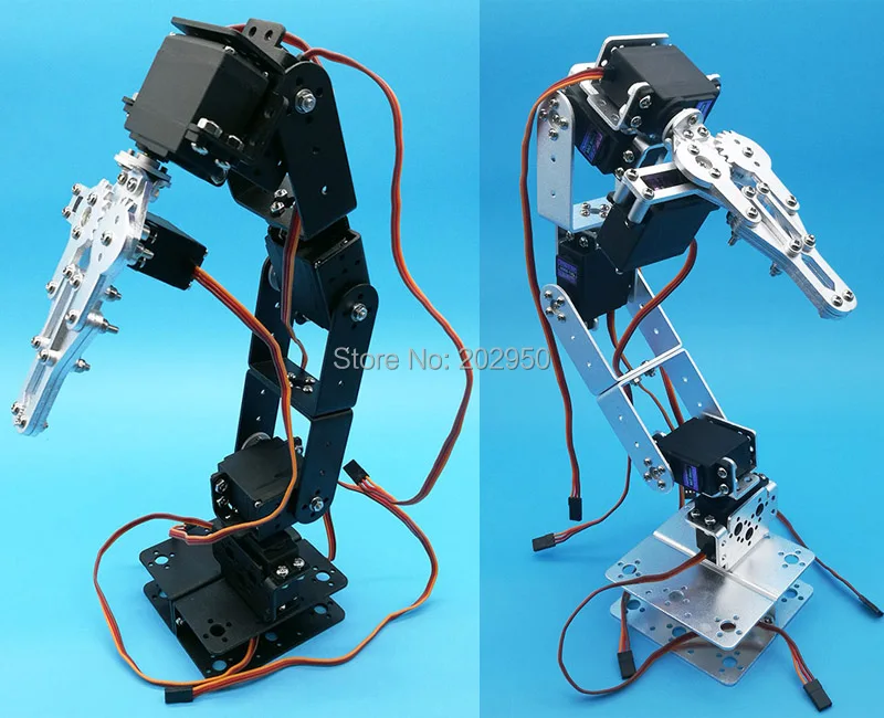 

1set 6 Degree-of-freedom Manipulator Metal Alloy Mechanical Arm Clamp Claw Kit For MG996R DS3115 Arduino Robotic Education DIY