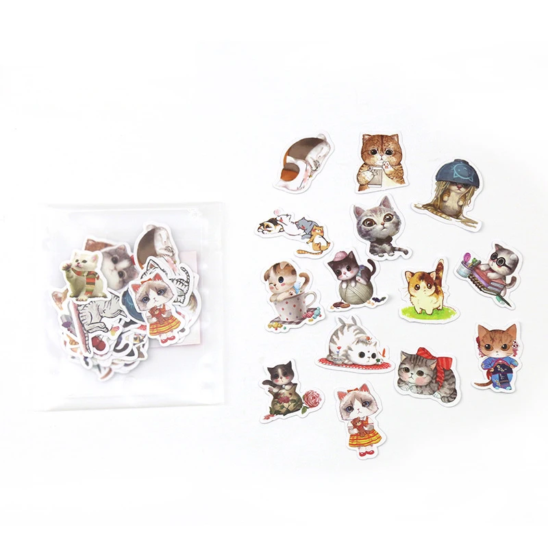 1 упаковка Kawaii Cat Декоративные наклейки для скрапбукинга DIY дневник альбом палочка этикетка вечерние украшения детский подарок