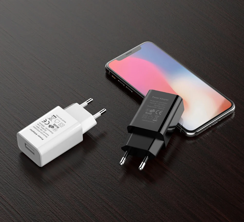 ACCEZZ USB зарядное устройство для телефона, 5 В, 2 А, штепсельная вилка европейского стандарта для iphone, iPad, универсальное для samsung, huawei, Xiaomi 8, настенное зарядное устройство для мобильного телефона, адаптер