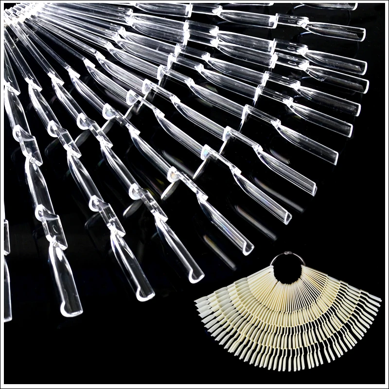 

150Pcs Color Card False Nail Tips Transparent Natural Color Manicure Nail Art Practice Display Tools