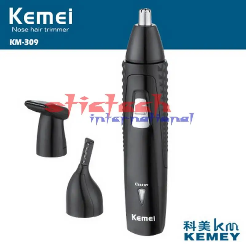 Ems или dhl 20pcs T133 kemei триммер для носа Электрический Женский для ухода за лицом для бритья Триммер для носа и уха мужской уха носовой фреза