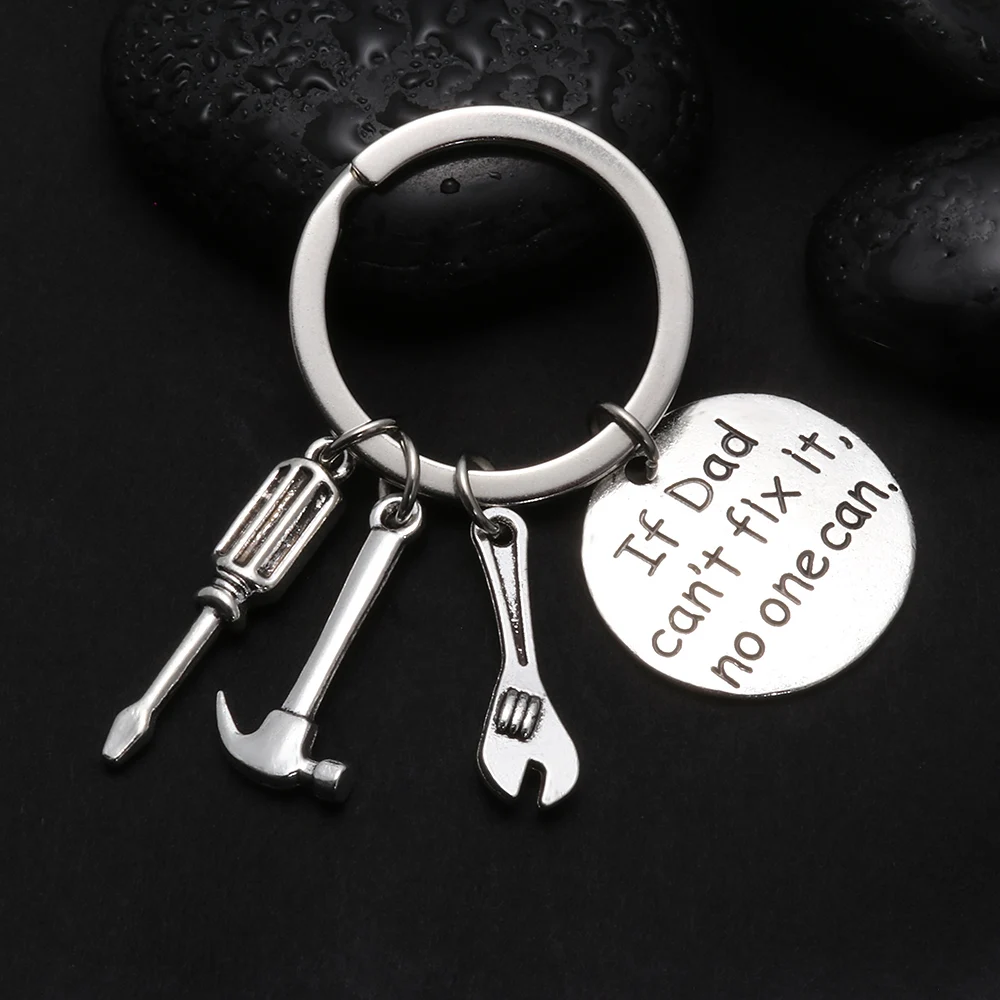 

1PC Trendy Keyring Hand Tools Keychain Daddy Keyring Gift for Dad Fathers Day Keychain Hand Tools Bag Pendant Key Ring Jewelry