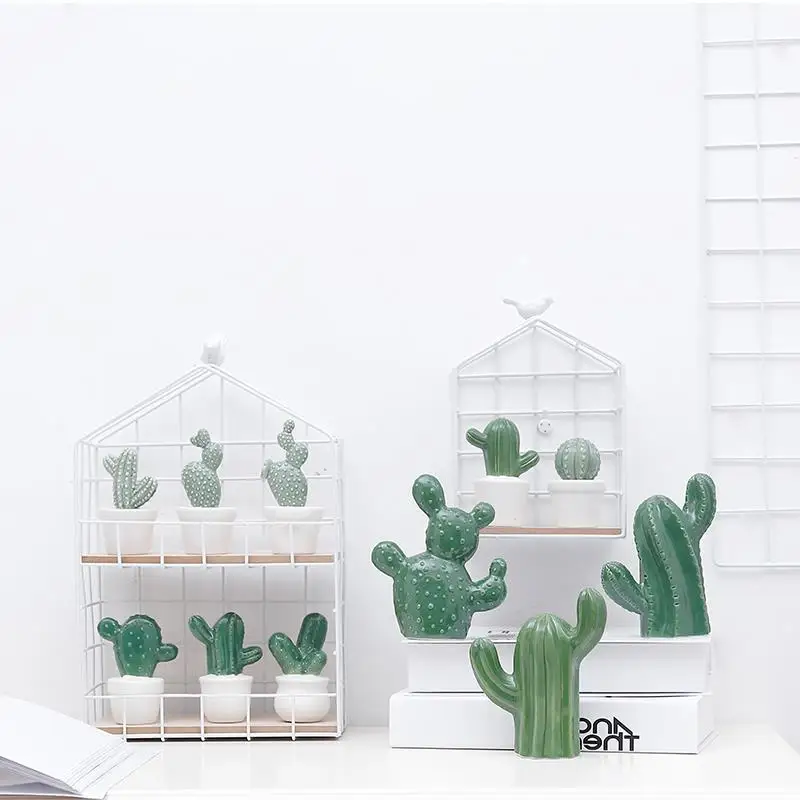 

Ceramic Cactus Crafts Decoration Cute Simulation Cactus Ornaments Creative Desktop Living Room Wine Cabinet Decorative Ornament