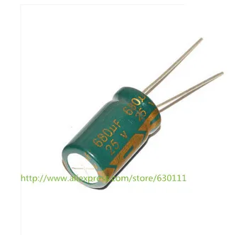 

Electrolytic capacitor 25V 680UF 10*17mm High frequency electrolytic capacitor