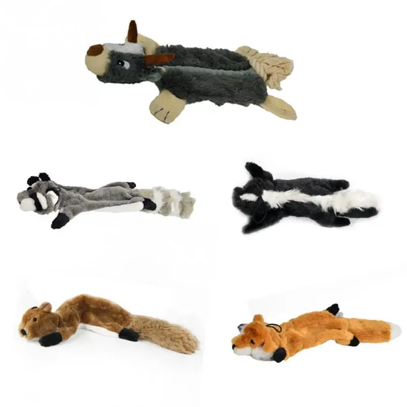 

Cute Dog Toys Stuffed Squeaking Animals Pet Toy Plush Fox Honking Squirrel for Dogs Chew Squeaker Pet Supplies^