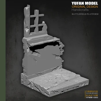 

1/35 resin figure Buildings Broken wall base Chinese original assembled and unpainted kit