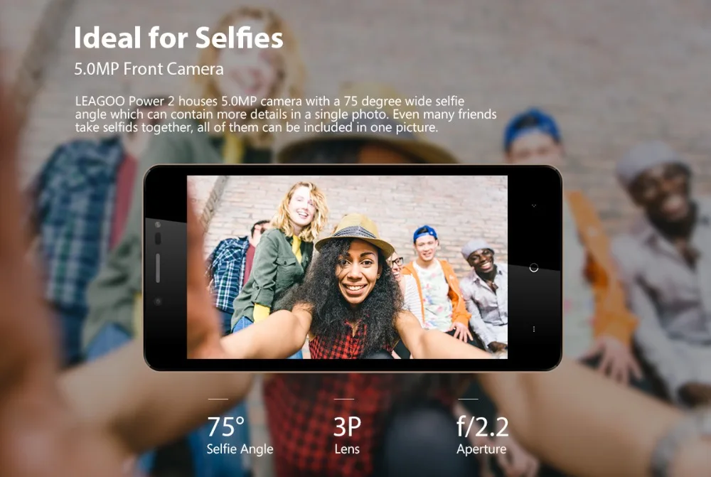 Мобильный телефон LEAGOO POWER 2, Android 8,1, 5,0 дюйма, HD ips, 2 Гб ОЗУ, 16 Гб ПЗУ, четырехъядерный процессор MT6580A, двойная камера, сканер отпечатков пальцев, ID, 3g, смартфон