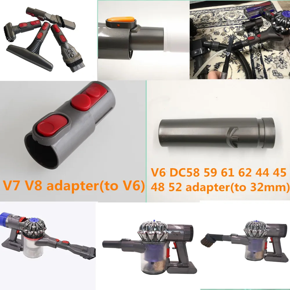 

Conversion Transfer tube Connector Adapter for dyson DC45 58 59 61 62 V6 V7 V8 V10 CY22 mattress mothead absloute fluffy parts