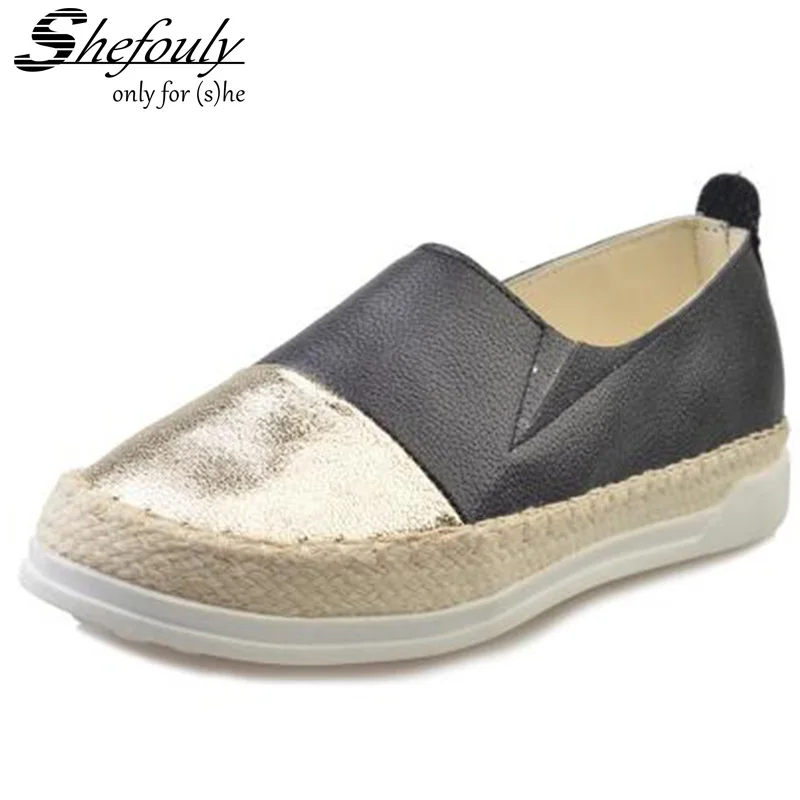 

Shefouly 2017 New Spring Autumn Slip On  Loafers Flats Fisherman Shoes Woman Casual Patchwork Lazy Girls Shallow Flat Shoes