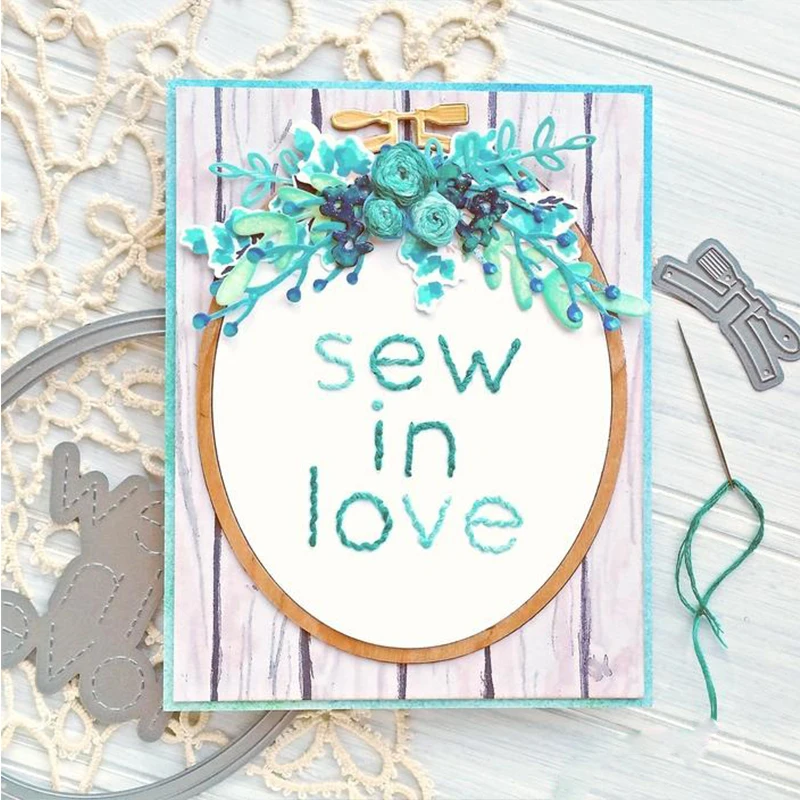 Buy Sew in Love Embroidery Hoop Metal Cutting Dies