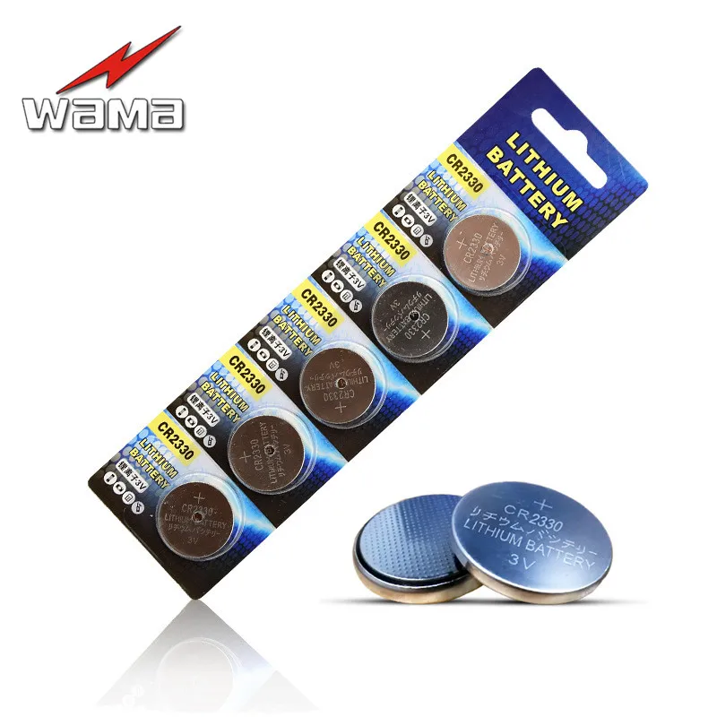 100 шт/20 упаковок Wama CR2032 3 в кнопочные батареи для монет литиевые DL2032 SB T15 EA2032C ECR2032 L14