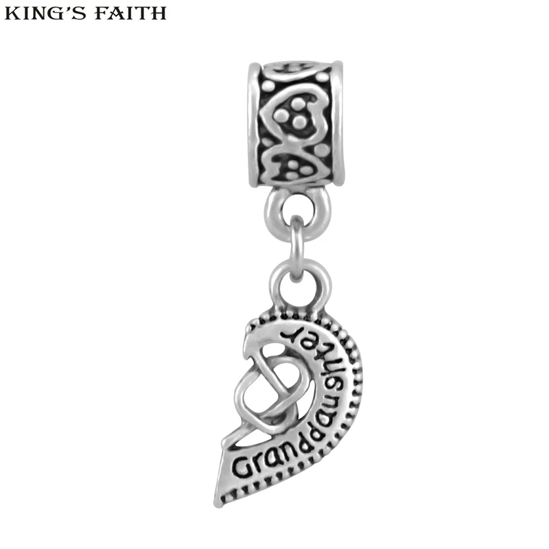 Silver Color Granddaughter Charm Pendant Fit Pandora Bead Charms Bracelets Diy Fashion Jewelry Making SPP185 | Украшения и