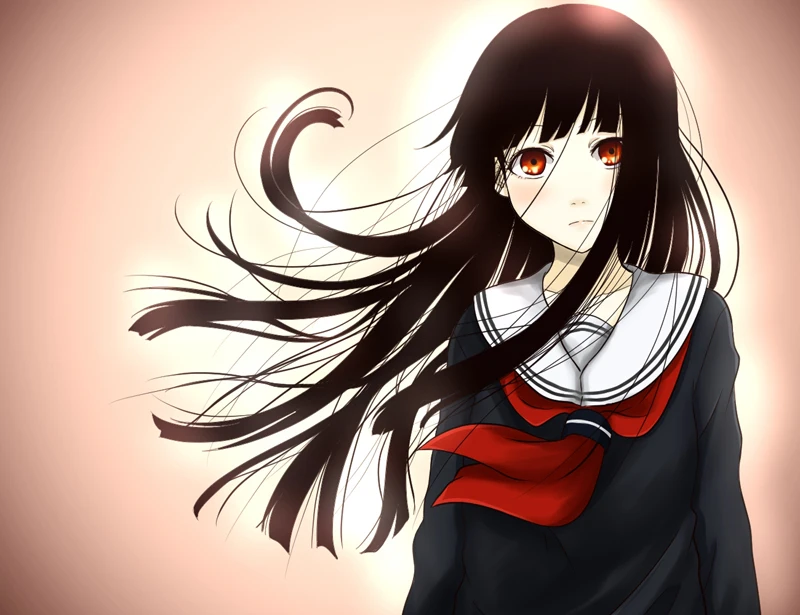 Аниме дзигоку сёдзё адская девочка Hell Girl Косплэй enma AI костюмы черный школьная форма Хэллоуин вечерние Костюм Моряка