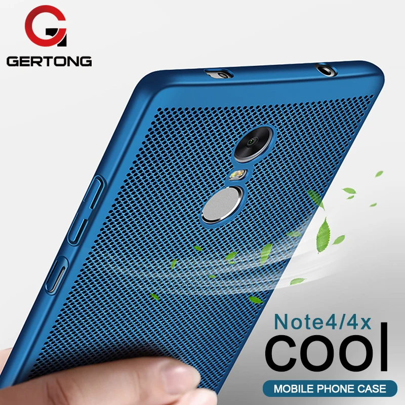 

GerTong Heat dissipation Phone Case For Xiaomi Redmi 5 Plus Note 4 cases 5A 4X Pro 4A Mi Note3 Mi A1 5X 6 6X Hard PC Back Cover