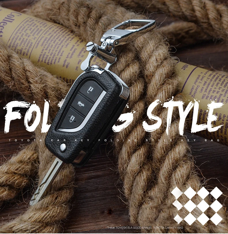 Автомобильный Дистанционный Брелок чехол для Toyota Auris Corolla Avensis, Verso Yaris Aygo Scion TC IM флип ключ из натуральной кожи