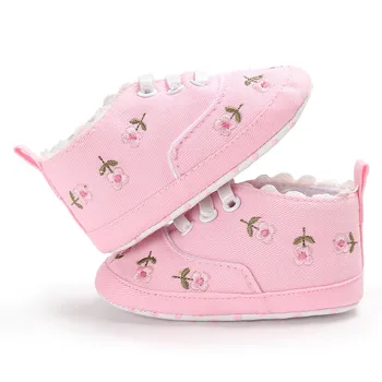 

ARLONEET 2019Newest Arrival Newborn Infant Baby Girls Floral Crib Shoes Soft Sole Anti-slip Sneakers Canvas N04