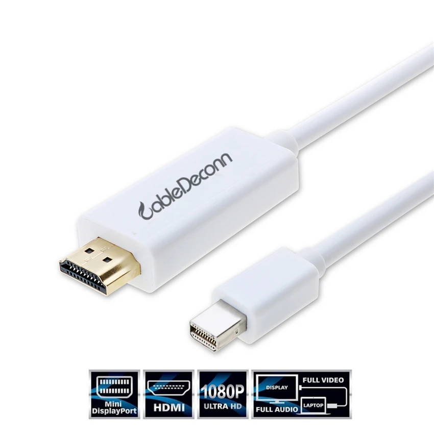 

Mini DisplayPort to HDMI Cable 1.8m for Macbook Pro Projector HDTV Mini DP Male to HDMI 4K Male Adapter
