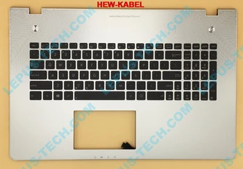 

US English UK Keyboard For ASUS N76 N76V N76VB N76VJ N76VM N76VZ Top Cover Upper Case Palmrest 90R-NAL1K4180Y Silver