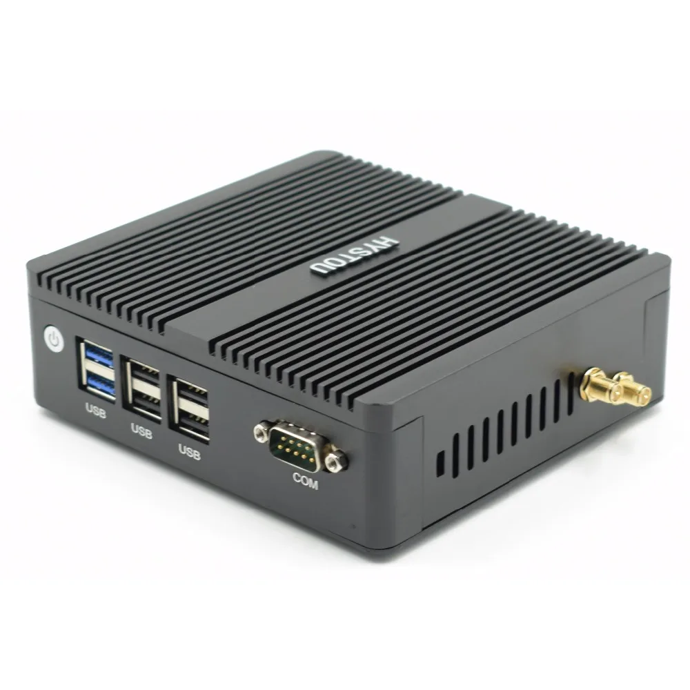 HYSTOU четырехъядерный N3160 безвентиляторный мини-ПК Windows 10 Dual NIC wifi Linux Pfsense маршрутизатор брандмауэр сервер AES-NI поддержка i7 5550U