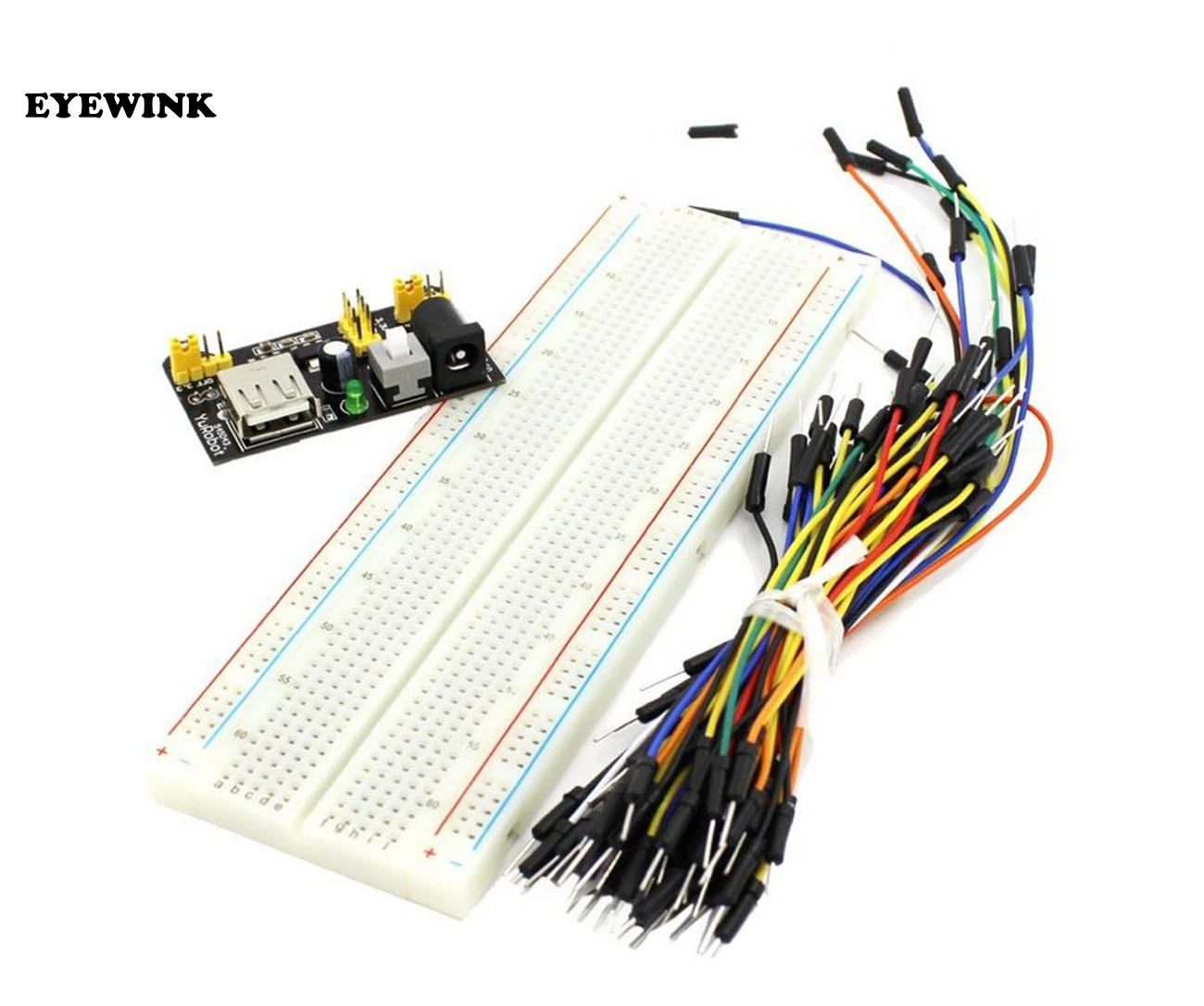 

MB102 Breadboard power module+MB-102 830 points Solderless Prototype Bread board kit +65 Flexible jumper wires