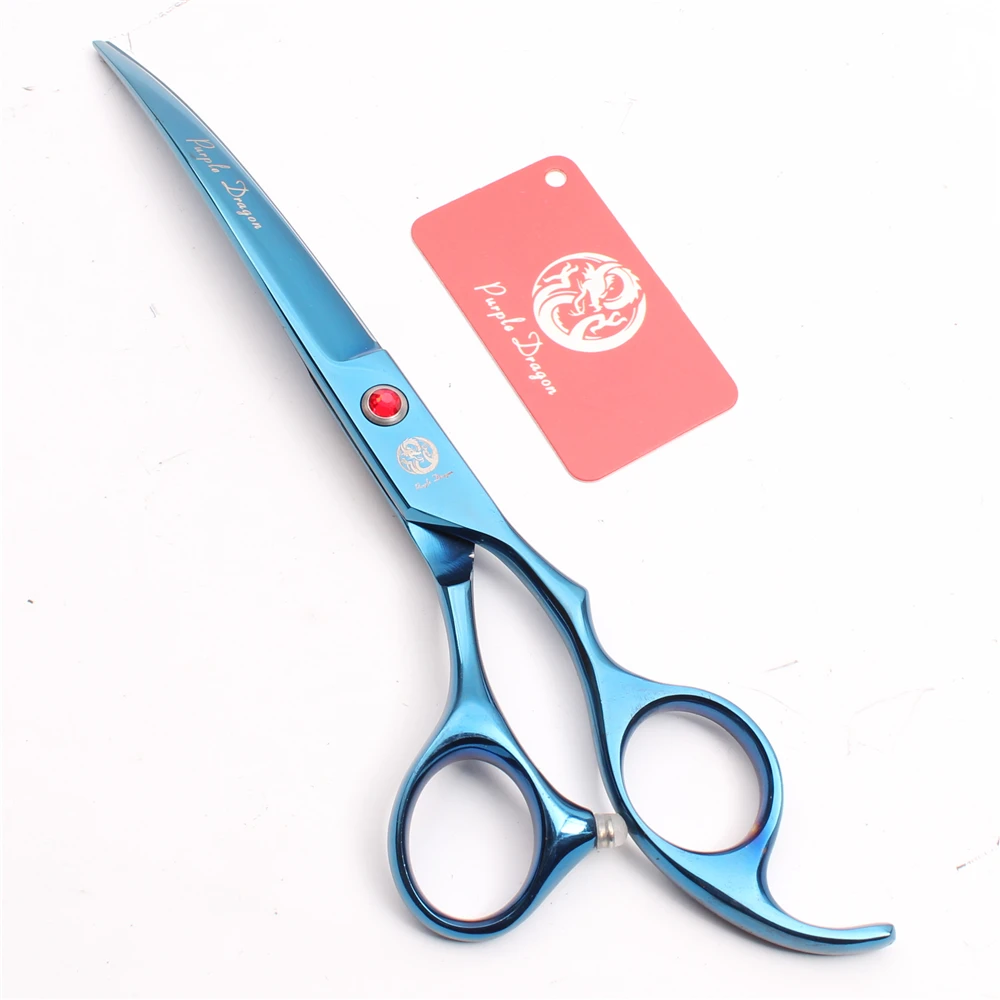 Animais de Estimação Aço + Tesouras de Corte Conjunto ''19.5 cm Azul Profissional Cabelo Pente Desbaste Tesoura Cães Gatos Curvo Tesouras Z3003 5 Pçs 7 9 High Quality Beleza e saúde