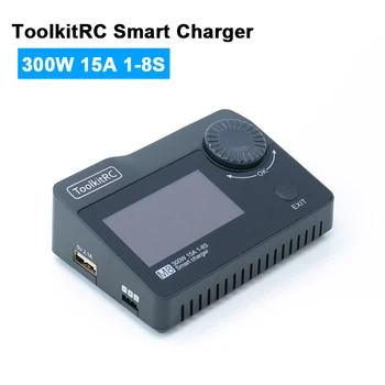 

ToolkitRC M8 300W Smart charge 15A 1-8S Battery Balance Charger Discharger for Li-po Battery FPV Racing Drone Quadcopter