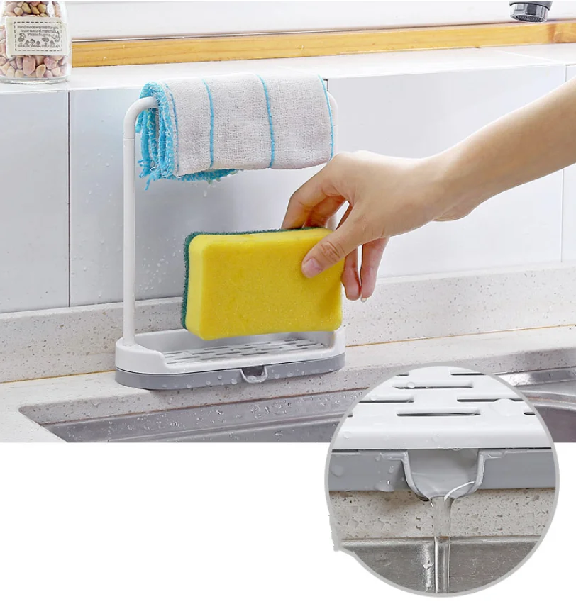 Многофункциональная стойка для хранения губок для полотенец, кухонная вешалка для хранения полотенец, вешалка для ванной комнаты, кухонные крючки