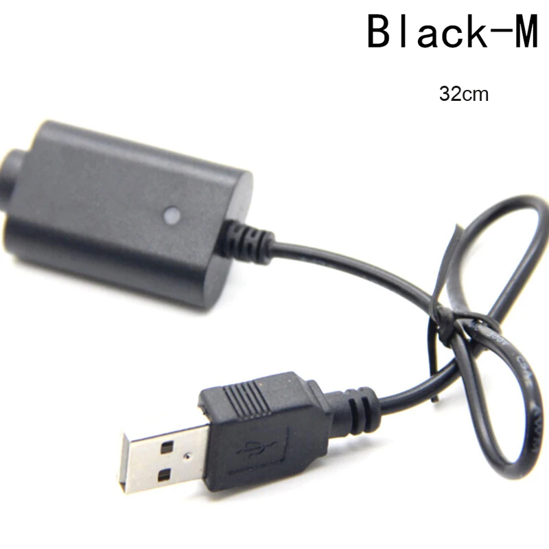 Универсальный USB VAPE испаритель кабель зарядное устройство для EGO EVOD аккумуляторная батарея для электронных сигарет - Цвет: Черный