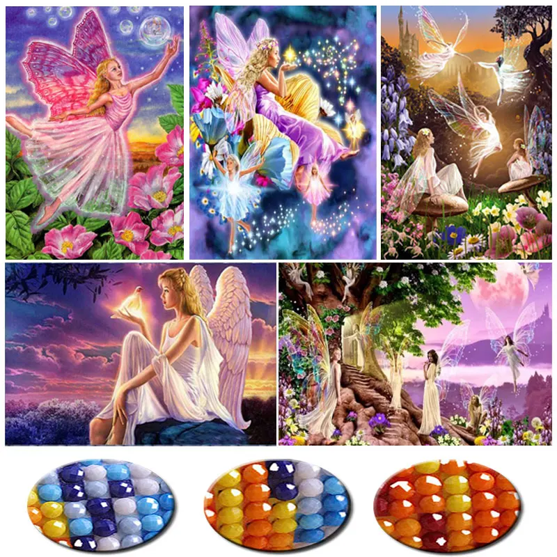 New Arrivals Diy 5d Diamond Painting Cross Stitch Full Round Elf angel Handmade Mosaic Diamond embroidery Paint With Diamonds