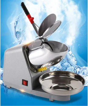 

Double knife ice machine commercial snowflake ice machine tea shop home high power ice machine mixer 220V 380W