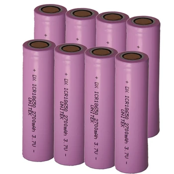 

8PCS 3.7v 18650 rechargeable battery 2700mah Li-ion lithium ion cells replace for Samsung ICR 18650 26F flashlight and torch