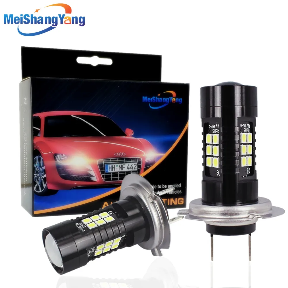 

2pcs 1200Lm H7 LED Car Lights Auto LED Bulbs 21SMD 3030 White Running Lights Fog Light 6000K 12V Driving Lamps