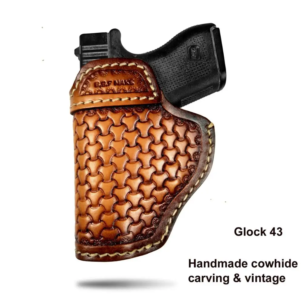 B.B.F MAKE Gun Holster Leather Sheath For S&W M&P Shield- GLOCK 17 19 22 23 26 27 32 33 42, 43/Спрингфилд XD-S доски кобуры