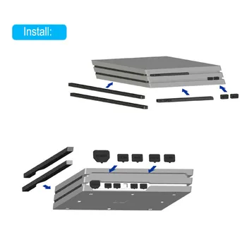

Black Sponge Dust Proof Cover Case Mesh Stopper Pack Kits for PS4 Pro Gaming Console Protection Net Plug Game Dust-Proof Case