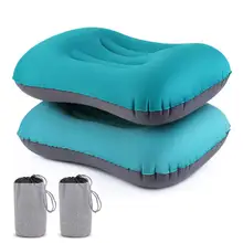 Мини сверхлегкие походные подушки надувная подушка для путешествий с компактной сумкой для шеи поясничная поддержка Открытый походный коврик подушка