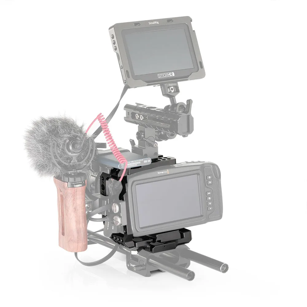 SmallRig QR Половина Клетка для blackmagic Design карман Кино Камера 4K Камера клетка со встроенным Manfrotto 501PL пластины-2255