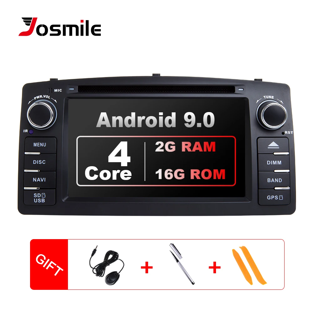 Josmile 2Din Android 9.0Car dvd плеер для Toyota Corolla E120 BYD F3 2000 2003 2005 2006 радио Мультимедиа Стерео GPS