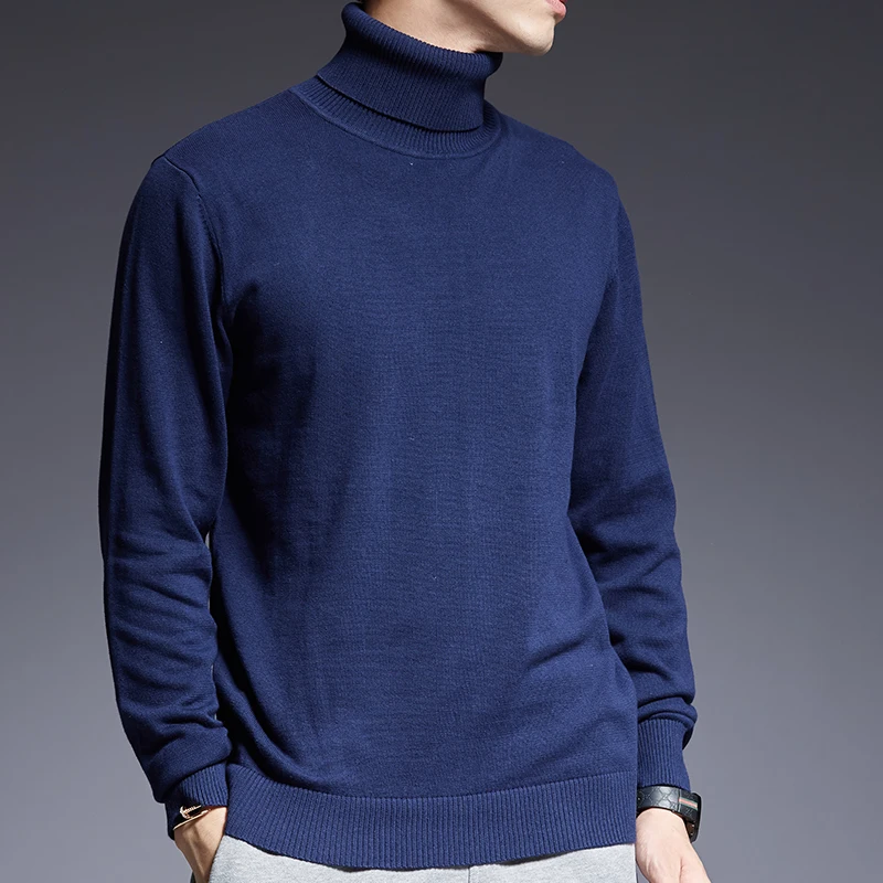 

2019 New Fashion Brand Sweater For Mens Pullovers Warm Slim Fit Jumpers Knit Turtleneck Autumn Korean Style Casual Men Clothes