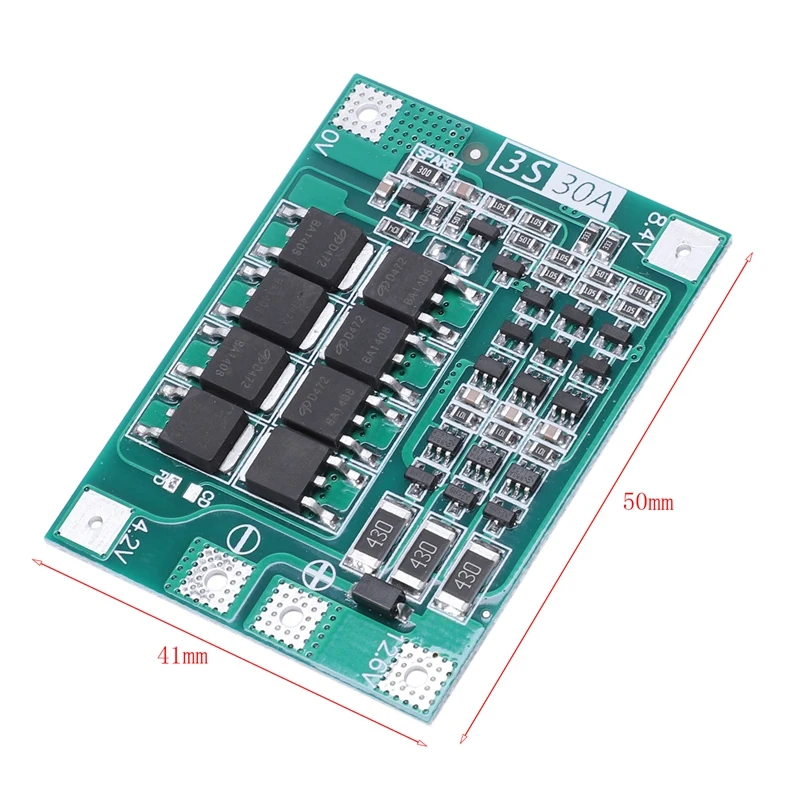 3S 30A Bms плата баланс тока 11,1 В 12,6 в 18650 литиевая батарея Защитная плата с