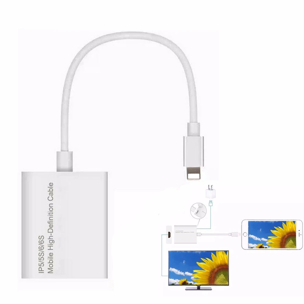 de HDTV, de juego a conector de Cable 1080P, adaptador de TV iPhone 5/6/7, 7Plus, 8, 8Plus, X|adapter cable|tv adapterconnector - AliExpress