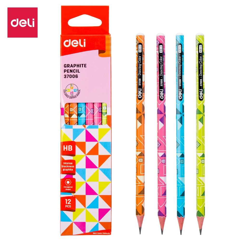

DELI Graphite Pencils for School Cute Pencil HB 1 Box(12PCS) Drawing Pencil Set Pencils for Kids E37006