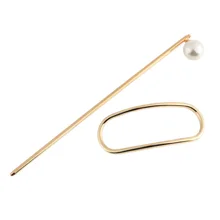 Заколки для волос для Для женщин заколка с ажурным наконечником геометрическая фигура аксессуары шпилька для волос зажим для волос из сплава ретро G0508