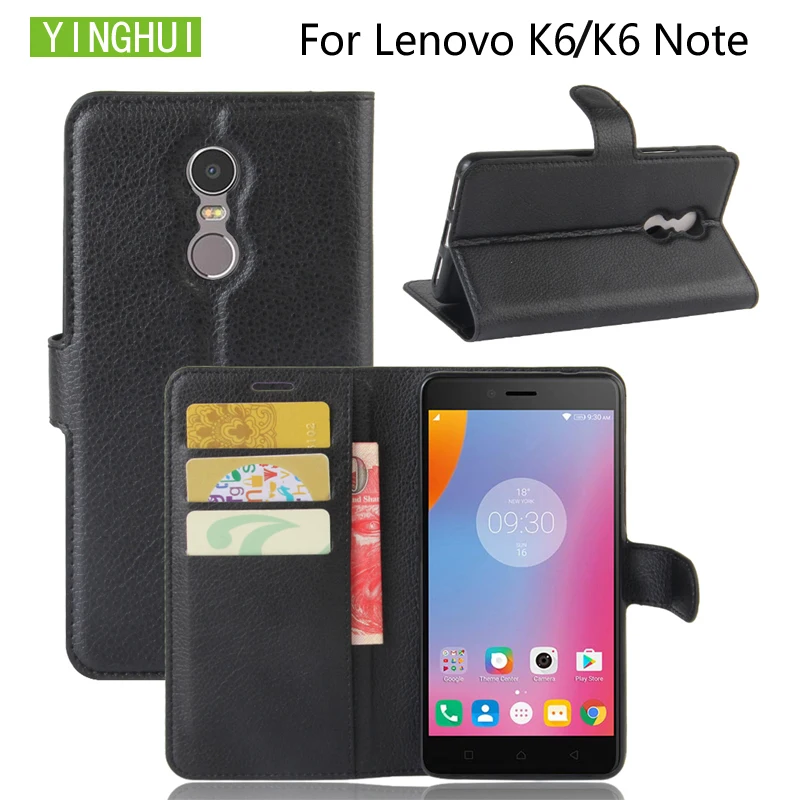 Роскошный кожаный чехол кошелек YINGHUI для Lenovo K6 подставка Note k6note|Бамперы| |